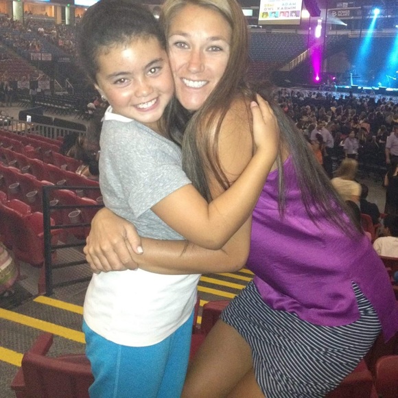 BCBG blue/white stripe skirt, small - Picture 3 of 3